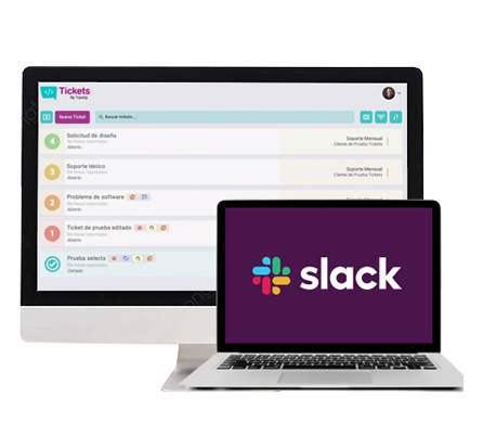 Imagen sistema tickets y Slack